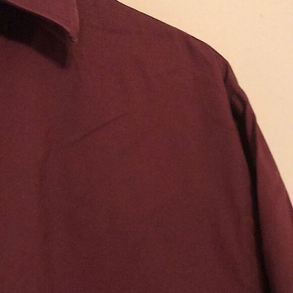 Express Men's Maroon Button Down Shirt - Size XL - Picture 4 of 6